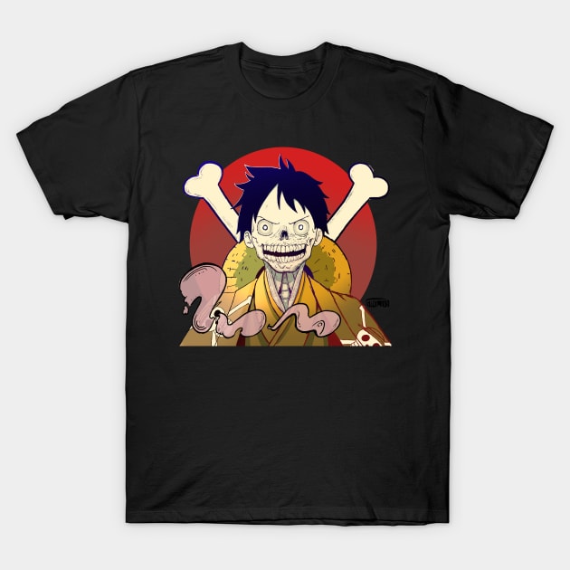 Skeleton Luffy T-Shirt by AlexMada